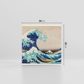 Obraz na płótnie 50x50 - "Wielka Fala u wybrzeży Kanagawy" Katsushiki Hokusai - Reprodukcja - reprodukcja, obraz na płótnie