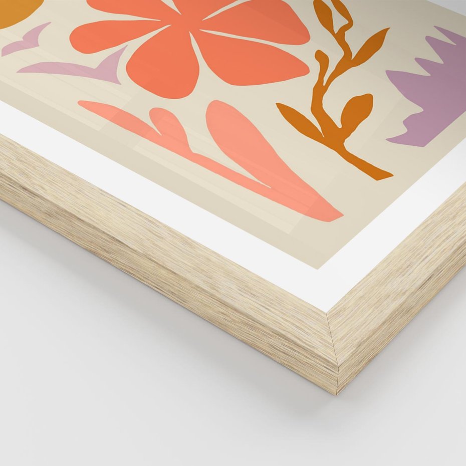 Plakat w ramie 40x50 - Nowoczesne Światło - abstrakcyjny obraz, pastelowe kolory - rama drewno