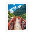Plakat bez ramy 21x30 - Most do przygody - góry, most