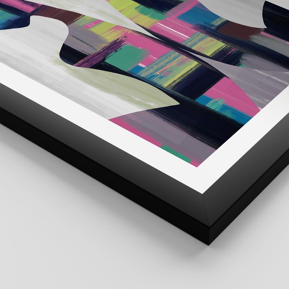 Plakat w ramie 50x70 - Nowa Era - abstrakcyjny plakat, nowoczesna sztuka - rama czarna