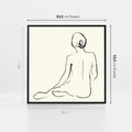 Obraz w ramie 50x50 - Akt w Minimalizmie - kobieta akt, minimalizm - rama czarna