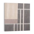 Obraz na płótnie 60x60 - Harmonia skradzionych odcieni - symetryczne, geometryczne pasy