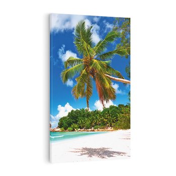Obraz na płótnie 50x70 - Oaza palm na plaży - palma, plaża