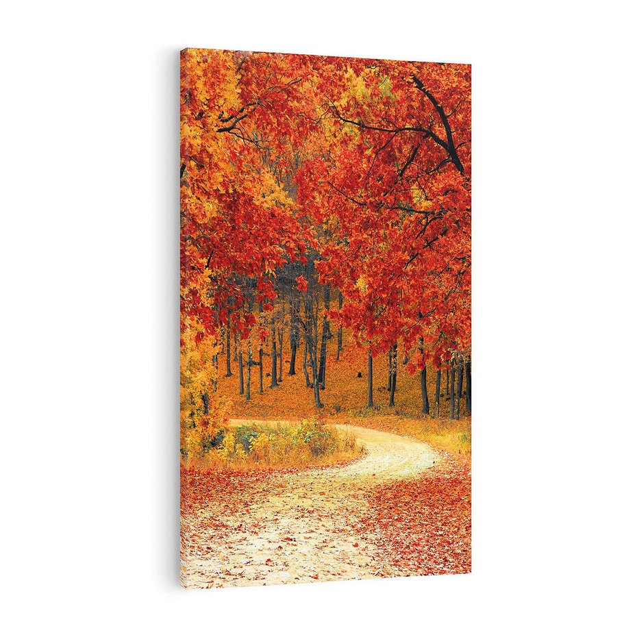 Obraz na płótnie 50x70 - Jesienna melodia lasu - jesień, las