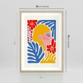 Plakat w ramie 50x70 - Kolorowe Rytmy - kobieca sztuka, abstrakcja - rama drewno