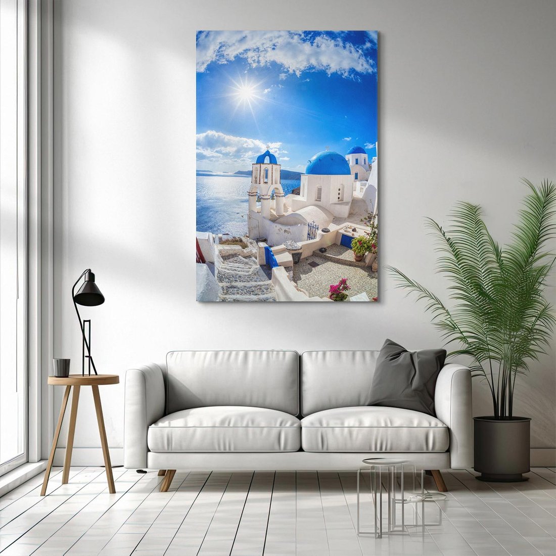 Obraz na płótnie 80x120 - Uroki Santorini we Włoszech - Santorini, Włochy