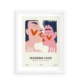 Plakat w ramie 40x50 - Miłość w Kompozycji - miłość, para zakochanych - rama biała