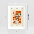 Plakat w ramie 30x40 - Refleksje Kolorowych Tajemnic - kwiaty, kompozycja - rama biała
