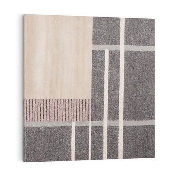 Obraz na płótnie 50x50 - Harmonia skradzionych odcieni - symetryczne, geometryczne pasy