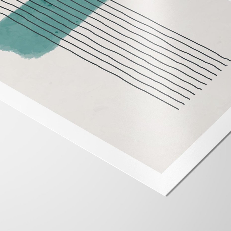 Plakat bez ramy 50x70 - Bezczasowe Wspomnienia - abstrakcyjna akwarelowa plama, nieregularne kreski