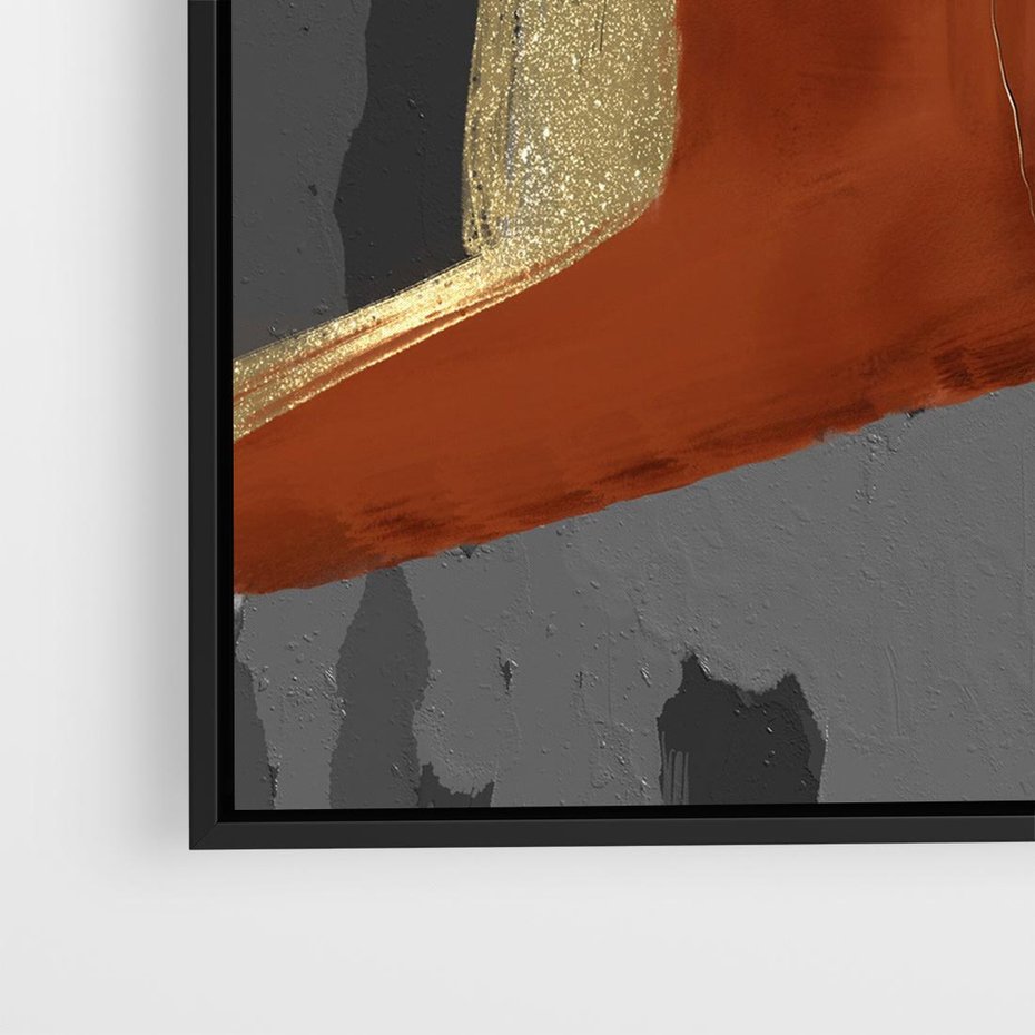 Obraz w ramie 50x50 - Abstrakcyjna impresja - abstrakcja, nowoczesny - rama czarna