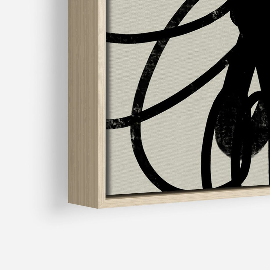 Obraz w ramie 50x70 - Modernistyczne Refleksje - abstrakcja, mroczny klimat - rama drewno