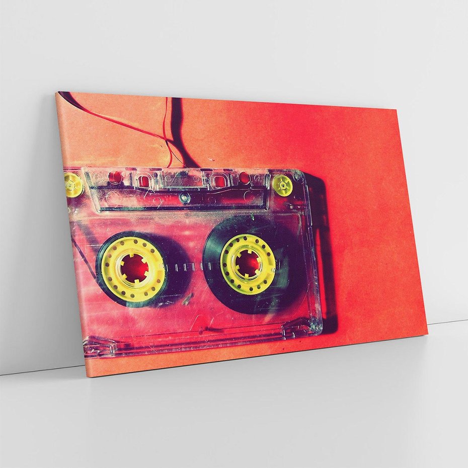 Obraz na płótnie 100x70 - Kaseta - Muzyka Retro - kaseta, muzyka