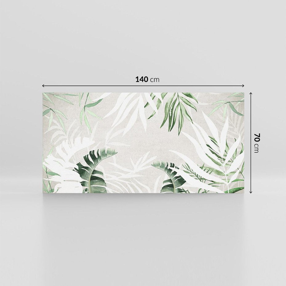 Obraz na płótnie 140x70 - Zielony Raj - monstera, palmy