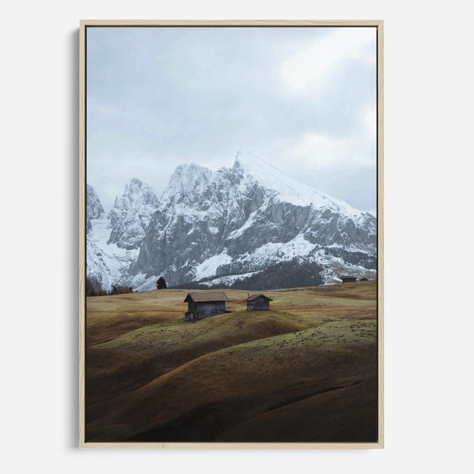 Obraz w ramie 50x70 - Odkryj Ich Urok - góry, skandynawia - rama drewno