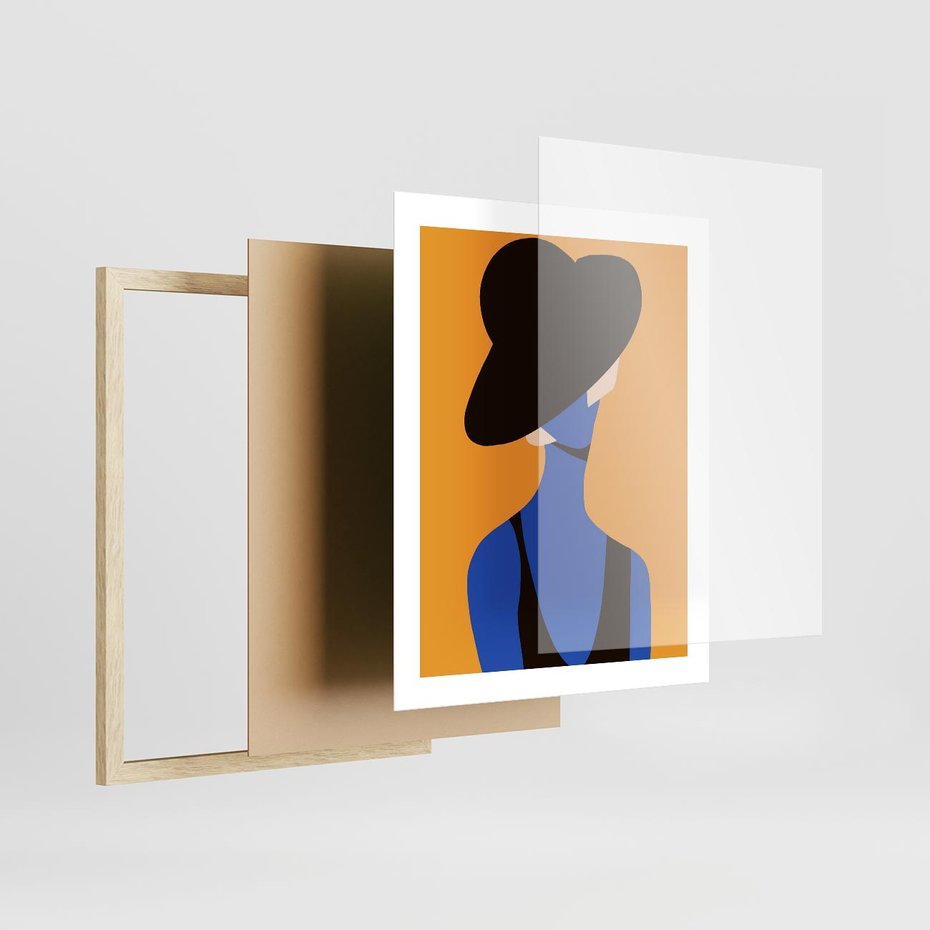 Plakat w ramie 40x50 - Zaklęte Zniknięcie - sztuka nowoczesna, plakat - rama drewno