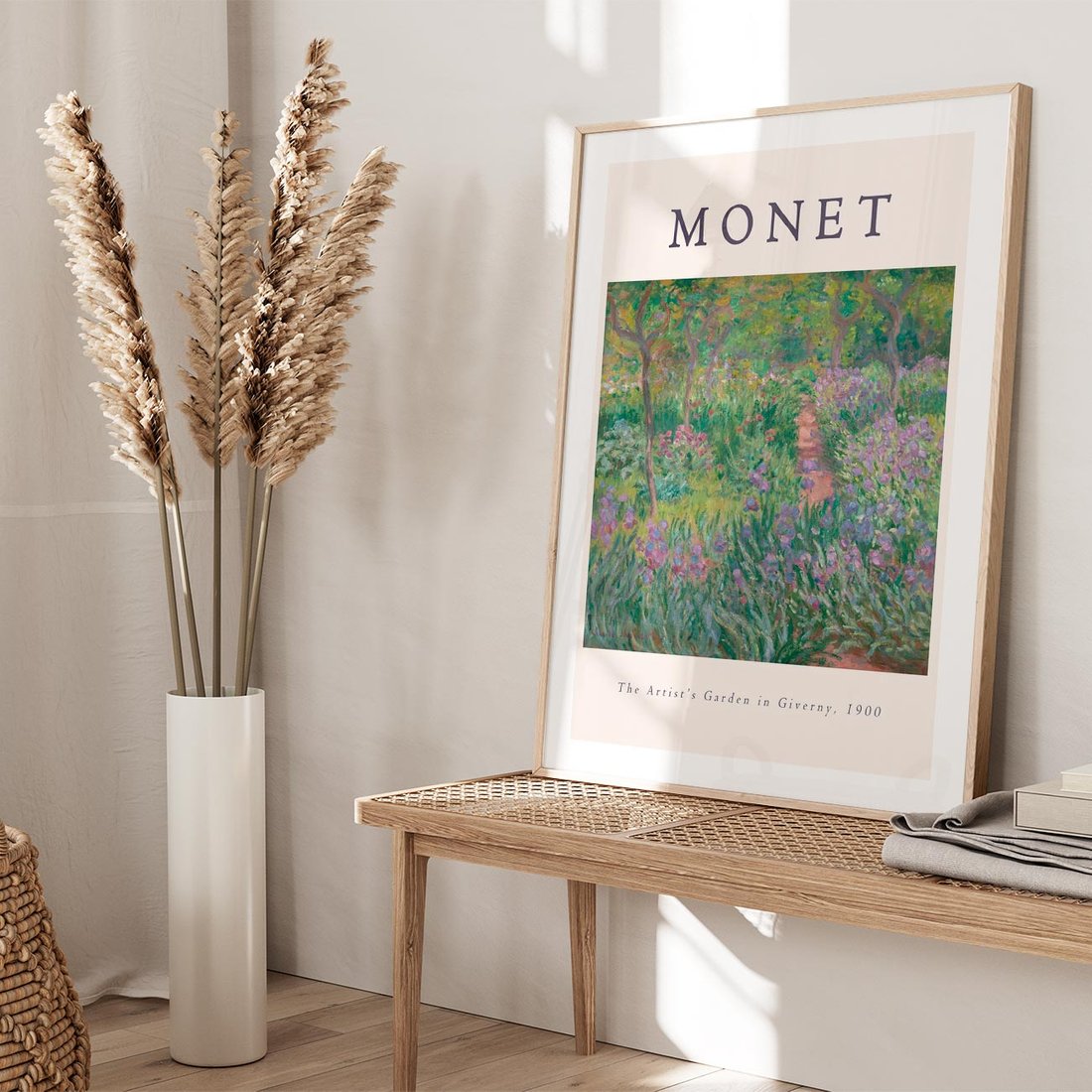 Plakat w ramie 50x70 - Reprodukcja Moneta - Monet, reprodukcja - rama drewno