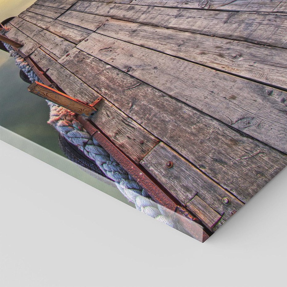 Obraz na płótnie 50x70 - Spokojny pomost nad jeziorem - pomost, jezioro