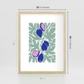 Plakat w ramie 30x40 - Figi Fioletu - figi, sztuka nowoczesna - rama drewno