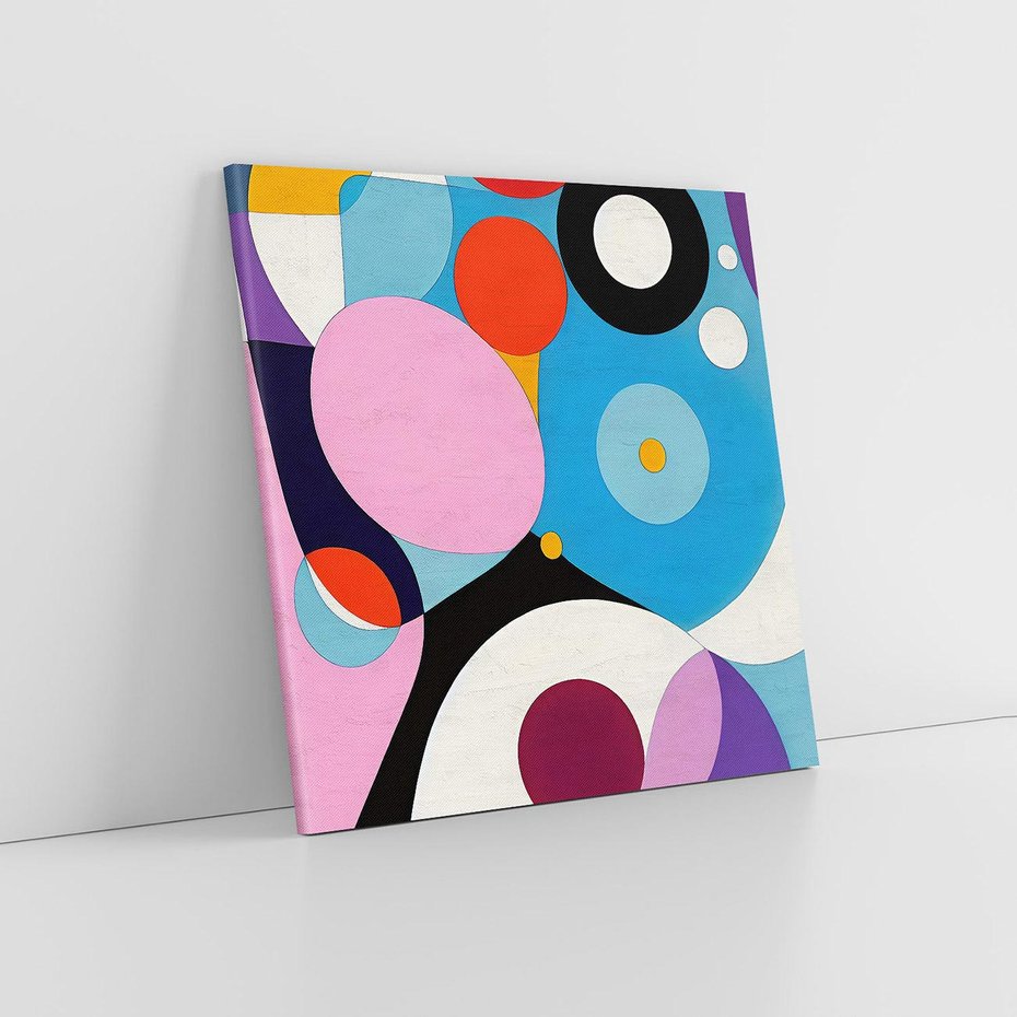 Obraz na płótnie 60x60 - Kolorowe Ulotności - abstrakcyjny obraz olejny, żywe kolory