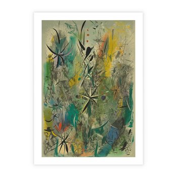 Plakat bez ramy 21x30 - Tajemnicze Konstrukcje Form - abstrakcyjny obraz, mnogość kolorów