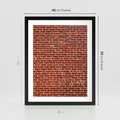 Plakat w ramie 40x50 - Mur z Cegieł - cegły, mur - rama czarna