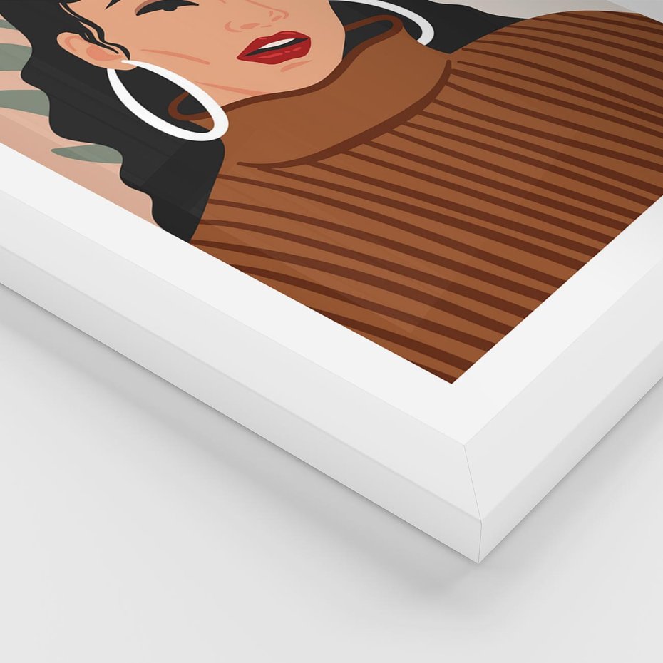 Plakat w ramie 30x40 - Kobiece Wibracje - nowoczesny plakat, styl retro - rama biała