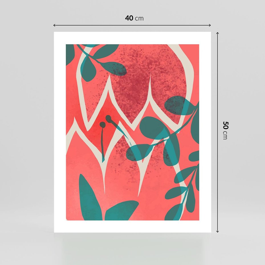 Plakat bez ramy 40x50 - Migotliwe Kształty Plam - nowoczesny plakat, abstrakcyjne kwiaty