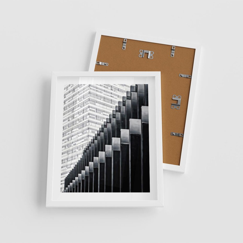 Plakat w ramie 40x50 - Architektura Stopniowa - architektura, budynki - rama biała