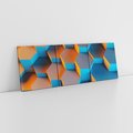 Obraz na płótnie 90x30 - Trójwymiarowa Gra - geometryczna, 3D