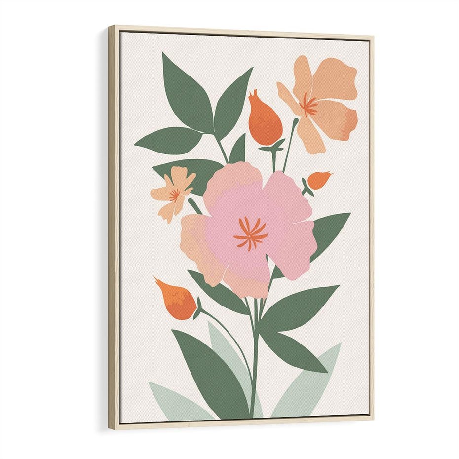 Obraz w ramie 70x100 - Kwiatowe Nastroje - kwiat, sztuka nowoczesna - rama drewno