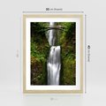 Plakat w ramie 30x40 - Siła i Urok Natury - wodospad, las - rama drewno