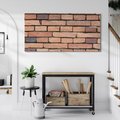 Obraz na płótnie 140x70 - Mur cegieł: industrialny urok - cegły, mur