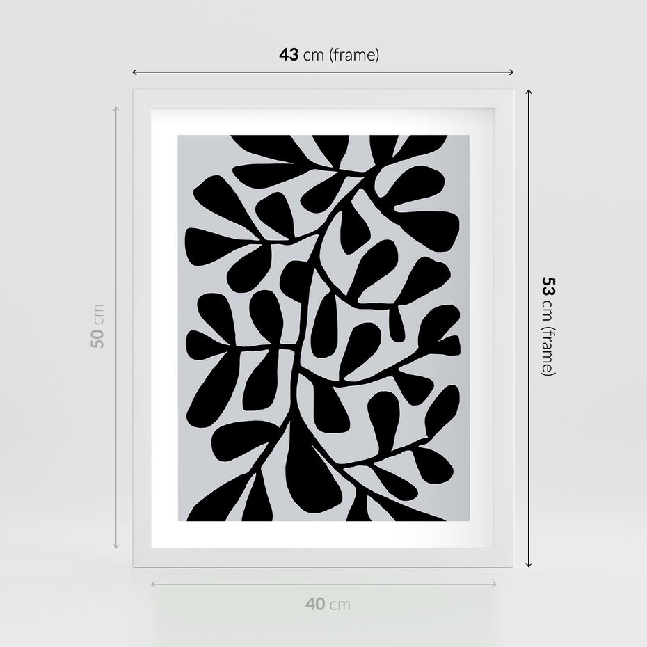 Plakat w ramie 40x50 - Echa Wyobraźni - matisse, sztuka nowoczesna - rama biała