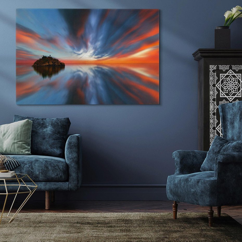 Obraz na płótnie 120x80 - Love - Sercem Do Ciebie - morze, woda