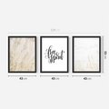 Zestaw obrazy w ramie 40x50 galeria - Wolność, minimalizm, typografia - rama czarna
