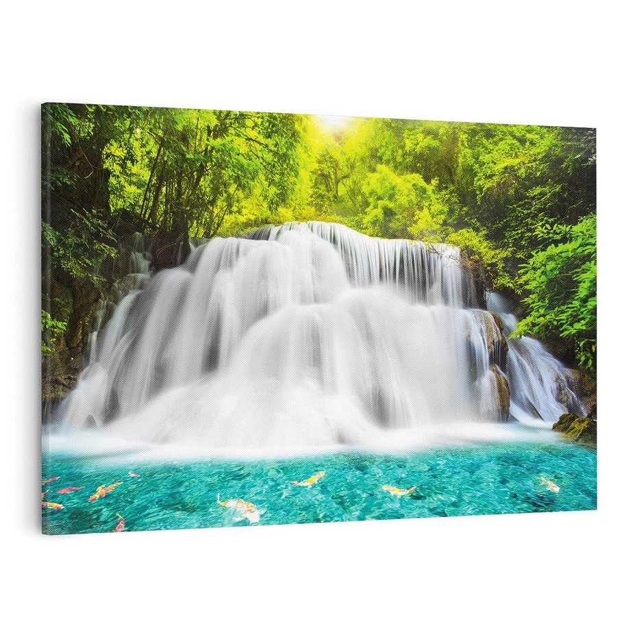 Obraz na płótnie 120x80 - Magiczne wodospady Tajlandii - Tajlandia, wodospad