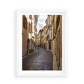 Plakat w ramie 50x70 - Magiczne widoki - uliczka, perspektywa - rama biała