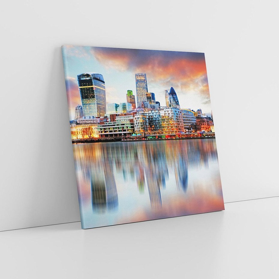 Obraz na płótnie 70x70 - Magiczne Miasto - Londyn, UK