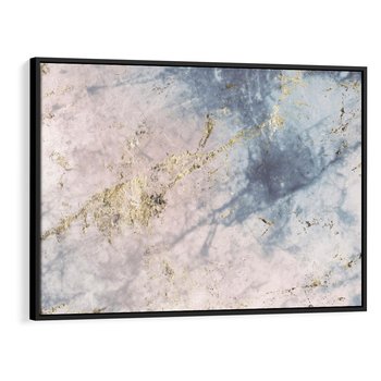 Obraz w ramie 70x50 - Luksusowa Dekoracja - marmur, złoto - rama czarna