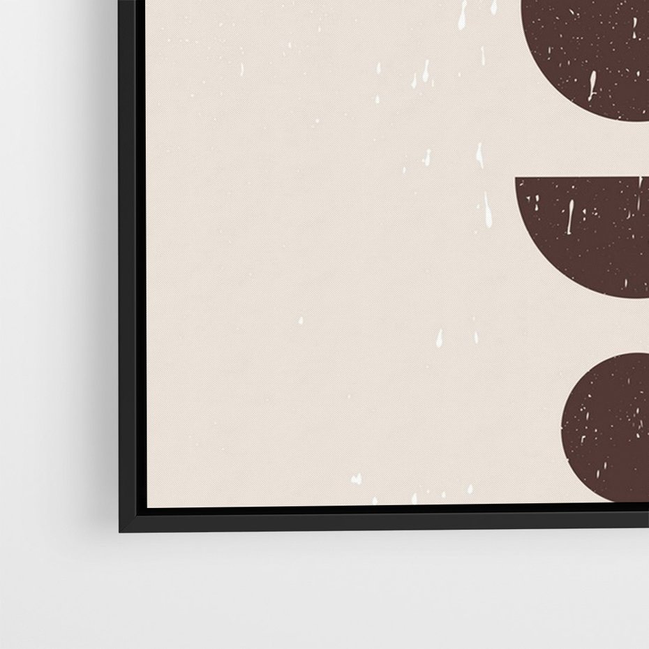 Obraz w ramie 70x100 - Migocące Granice - mid century styl, nowoczesna grafika - rama czarna