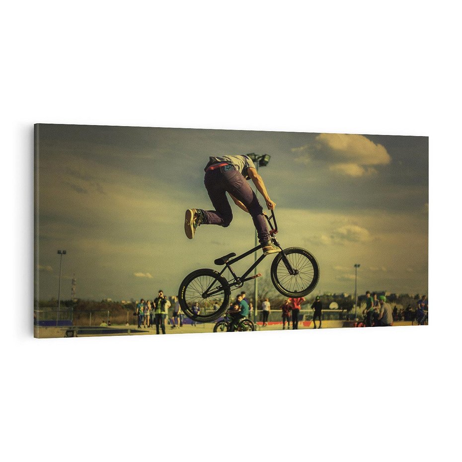 Obraz na płótnie 140x70 - "BMX - Sportowa Adrenalina - BMX, rower