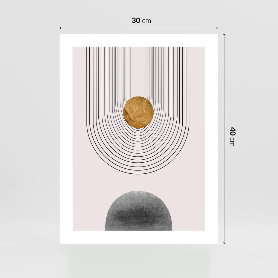 Plakat bez ramy 30x40 - Geometryczny Blask - nowoczesna grafika, geometria