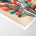 Plakat bez ramy 21x30 - Symfonia Wzrokowych Impresji - abstrakcyjny kolorowy tęczowy obraz, inspiracje roślinne