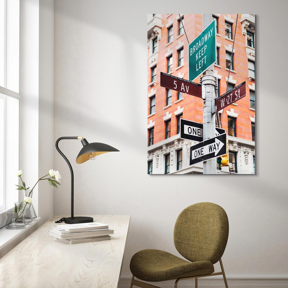 Obraz na płótnie 70x100 - Namiastka wielkiego miasta - Nowy Jork, drogowskaz