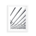 Plakat w ramie 30x40 - Czarno-Biała Fotografia Architektury - nowoczesna architektura, bialo czarny - rama biała