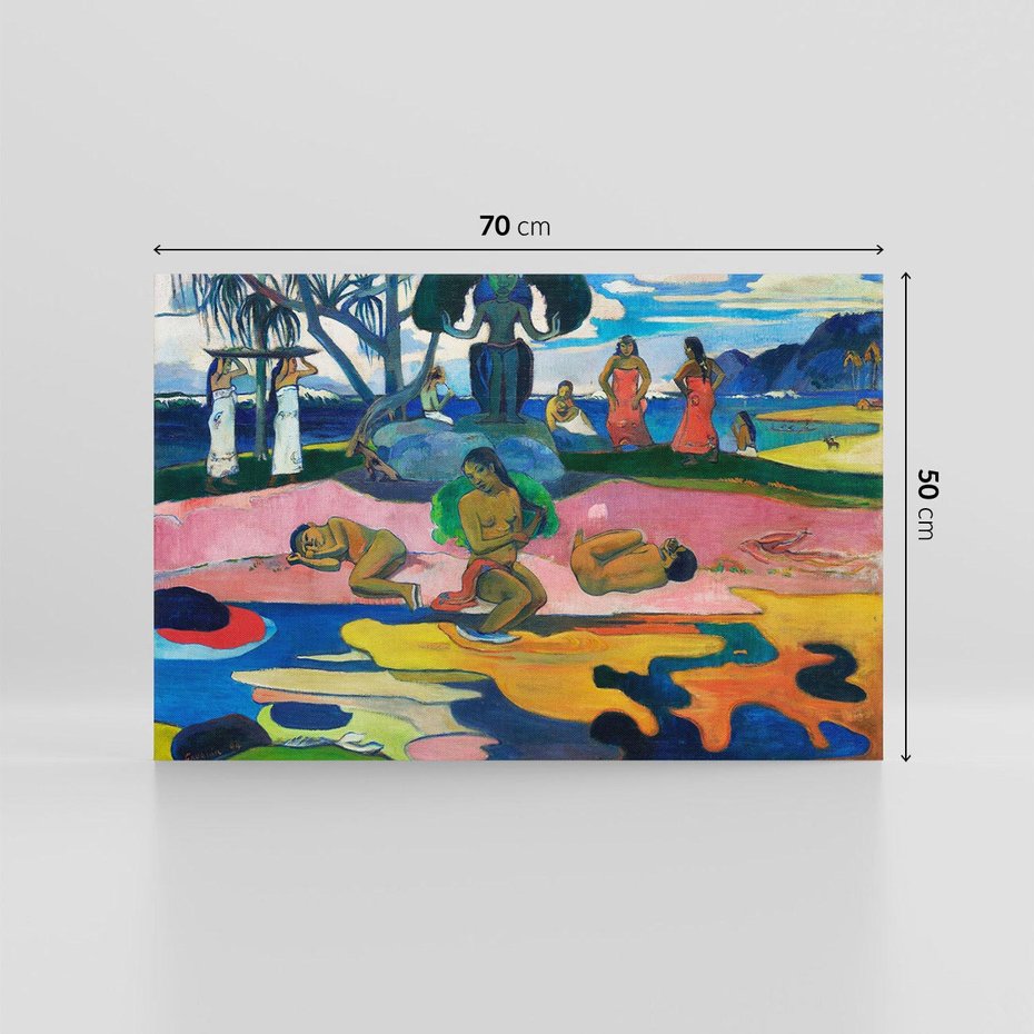 Obraz na płótnie 70x50 - Day of the God 1894, Paul Gauguin - Reprodukcja - reprodukcja, obraz na płótnie