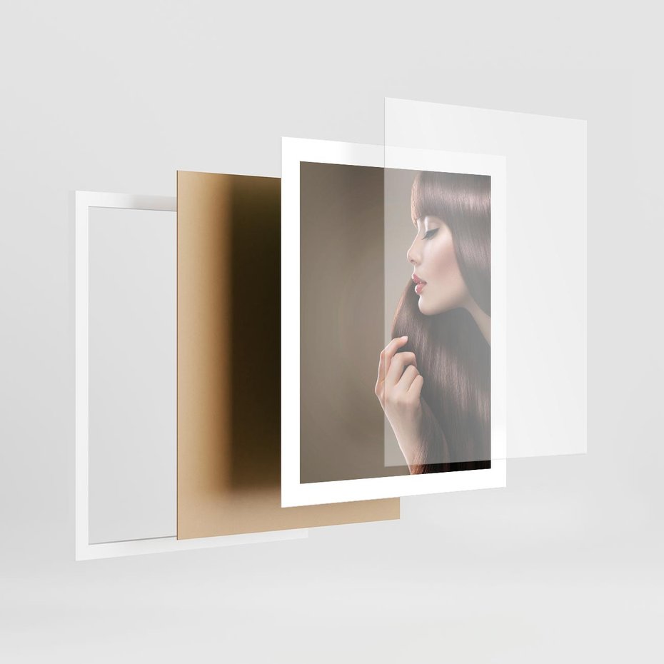 Plakat w ramie 40x50 - Piękno fryzury - włosy, fryzura - rama biała