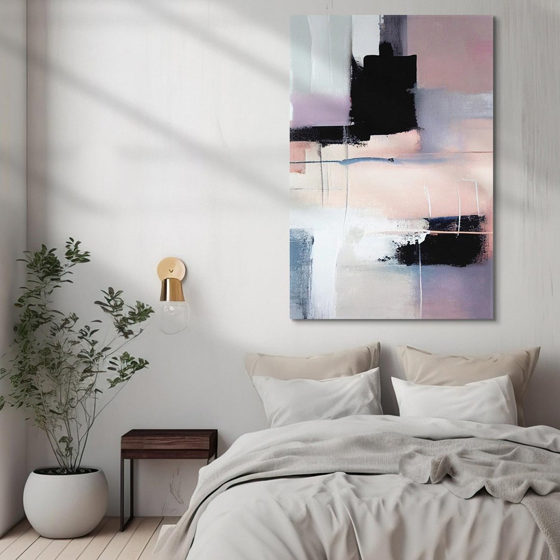 Obraz na płótnie 50x70 - Zamglone Kierunki - abstrakcja, obraz olejny