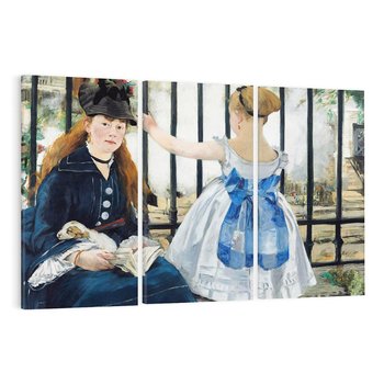 Obraz na płótnie 120x80 - "Kolej" (1873) Edouard Manet - Reprodukcja - reprodukcja, obraz na płótnie